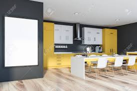To help us uncover the hardwood floor color trends that reigned supreme in 2019, we spoke with 14. Interior Of Stylish Kitchen With Grey Walls Wooden Floor Yellow Stock Photo Picture And Royalty Free Image Image 131327982