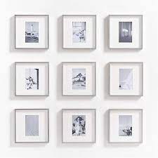 9 Piece Brushed Silver 4x6 Gallery Wall
