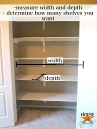 how to install shelves in a closet