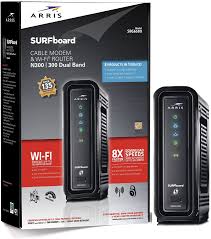 A gigabit ethernet port provides faster access and downloads. Amazon Com Arris Surfboard Sbg6580 Docsis 3 0 Cable Modem Wi Fi N300 2 4ghz N300 5ghz Dual Band Router Retail Packaging Black 570763 006 00 Electronics