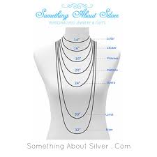 Necklace Length Size Guide Chart For Layered Long Chains