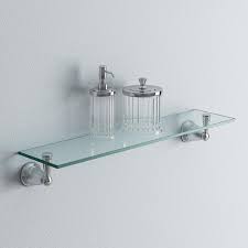 Wall Mount Clear Glass Shelf