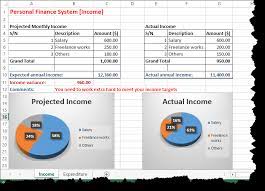excel personal finance how to create