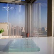 acid etched glass with vertical lines