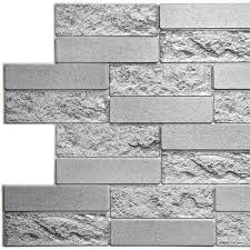 grey faux cement brick pvc wall panel