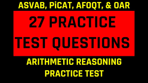 oar arithmetic reasoning practice test