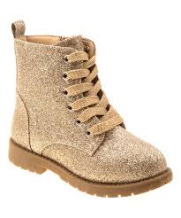 Josmo Gold Glitter Combat Boot Girls Zulily