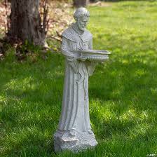 isi religious bird feeder outdoor statue