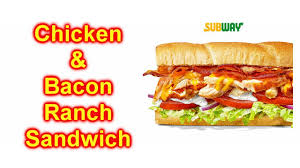 subway en bacon ranch sandwich