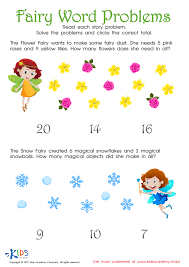 1 Step Addition Word Problems Using