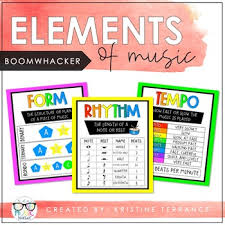 Elements Of Music Anchor Charts Boomwhacker