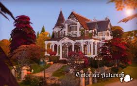 victorian autumn house by ruby red at