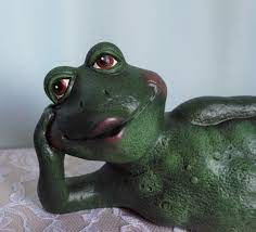 Ceramic Frog Figurine Frog Garden Decor