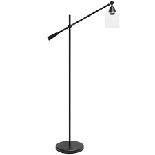 Black Matte Swing Arm Floor Lamp