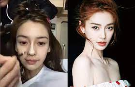 angelababy shows face without makeup