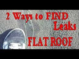 The roof should be dry before you begin as this makes it easier to look for the leak. Flat Roofing 2 Ways To Find Leaks In Modified Bitumen Rolled Roofing Youtube