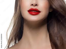 bright lip gloss and lipstick