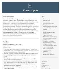 professional travel agent resume exles