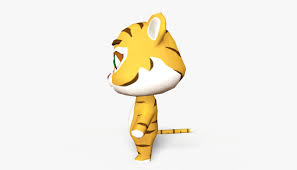 cartoon tiger mobile game model 3d