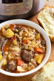 Pressure Cooker Beef And Barley Soup Recipe With Images Electric  gambar png