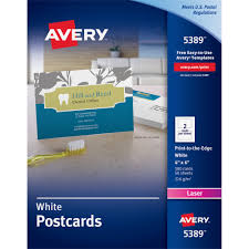 Avery Postcard 4 X 6 In White 100 Count 5389 Walmart Com