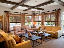 living room designs with exposed beams
