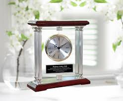 etched clock european inspired rosewood