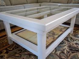 Seal the deal by placing your couch around a glass top coffee table. An Upcycled Door Becomes A Glass Top Coffee Table Diy
