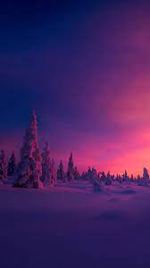 winter sunset snow hd phone wallpaper