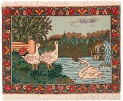 pictorial rug of tabriz origin