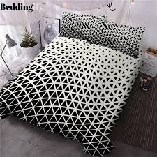 White Geometric Pattern Bedding Set