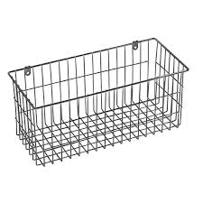 sided wall mount wire basket