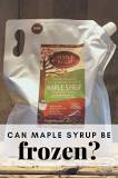 Why does syrup not freeze?