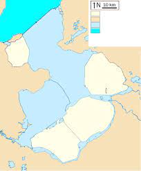 You'll cycle 32 kilometers on the border between sea and lake. Zuiderzee Works Wikiwand