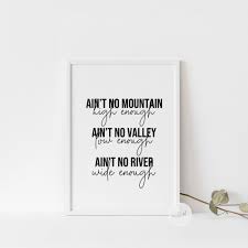 Aint No Mountain High Enough Lyrics Print Marvin Gaye Song - Etsy België