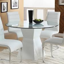 round mauna dining table with glass top