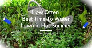 Bermudagrass can wait 5 to 10 days between so, water browning grass deeply in most instances and it should turn green again during its season. How Often And Best Time To Water Lawn In Hot Summer