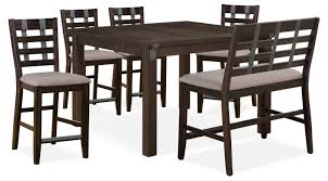 There are many manufacturers out there that produce high table tables and chairs. Hampton Counter Height Dining Table 4 Stools And Bench American Signature Furniture