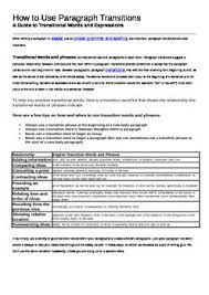 These words can add  How to Write an Essay Paper Paragraph    Ideas for Teaching  Transition Words  Print this article  Pinterest