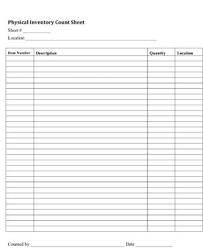 Inventory Sheets Small Business Free Forms
