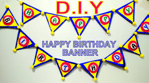 Easy Happy Birthday Banner Birthday Party Ideas Birthday Craft