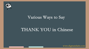 various ways to say thank you in chinese
