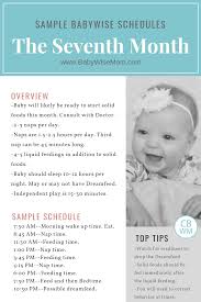 Babywise Sample Schedules The 7th Month Babywise Mom