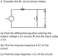 Solved Consider The Rl Circuit Shown