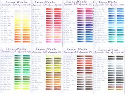 Caran Dache Supracolor Soft Aquarelle 120 Color Chart