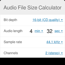 audio file size calculator