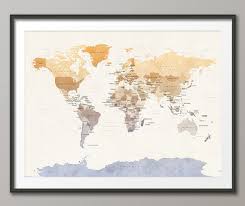 Map Of The World Map Art Print 18x24