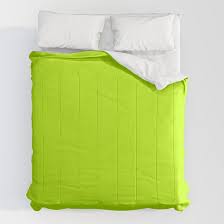 bitter lime neon green yellow comforter