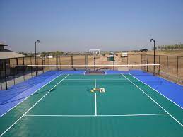 outdoor volleyball court synthetic