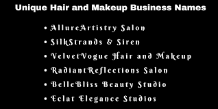 hair and makeup business names ideas